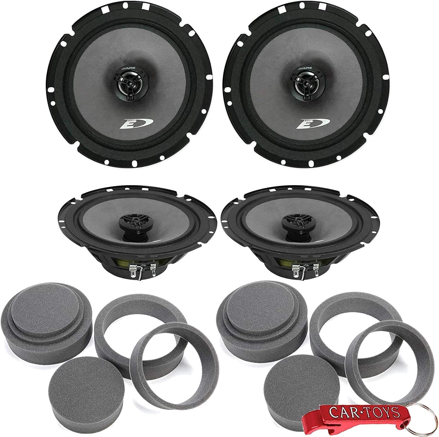 alpine-sxe-1726s-65-car-audio-2-pairs-coaxial-speakers-4-pack-kit-fast-rings-543009