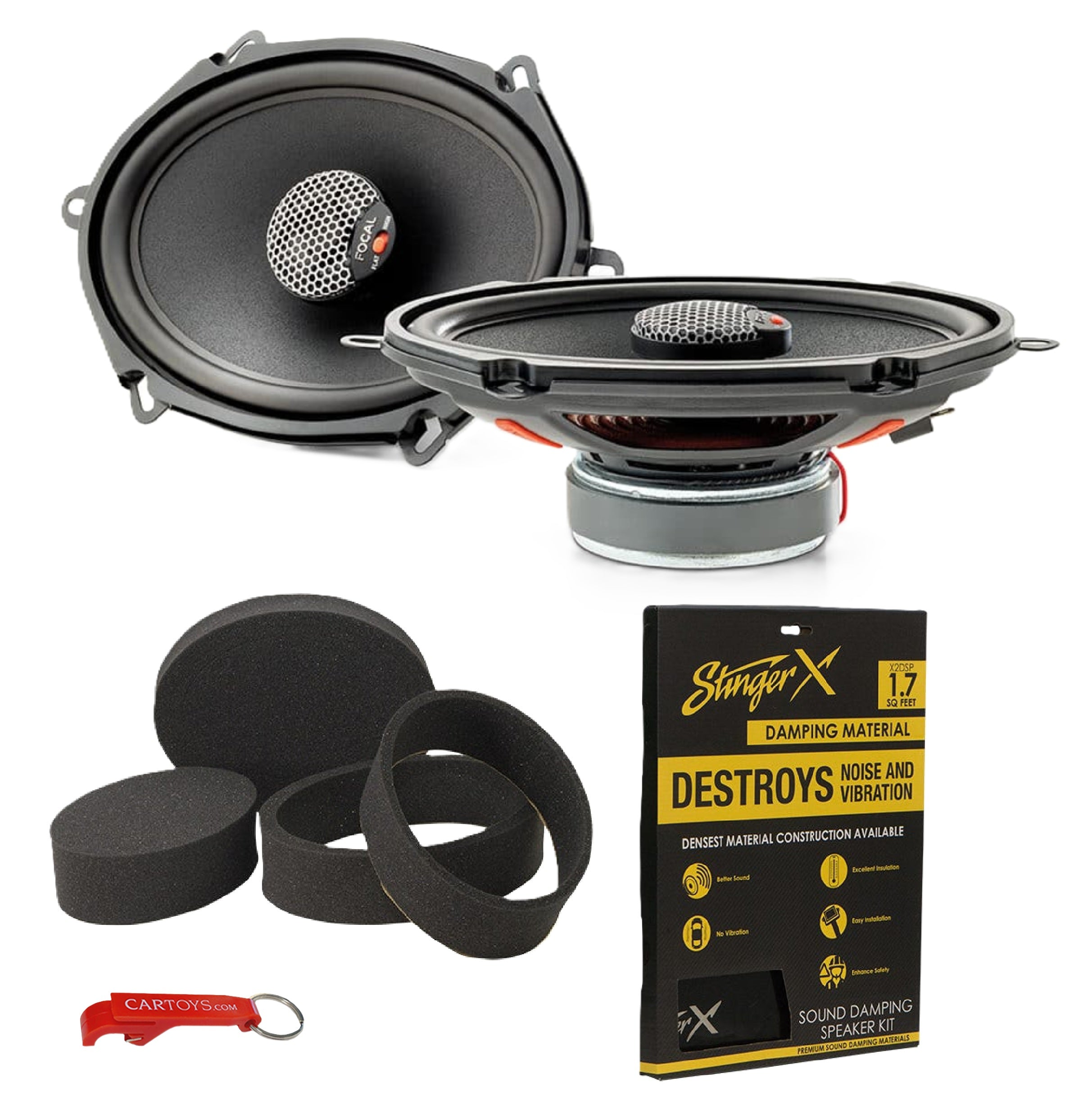 focal-icu-570-universal-series-coaxial-5x7-car-audio-speakers-with-fast-rings-and-x-mat-sound-damping-package-7319094