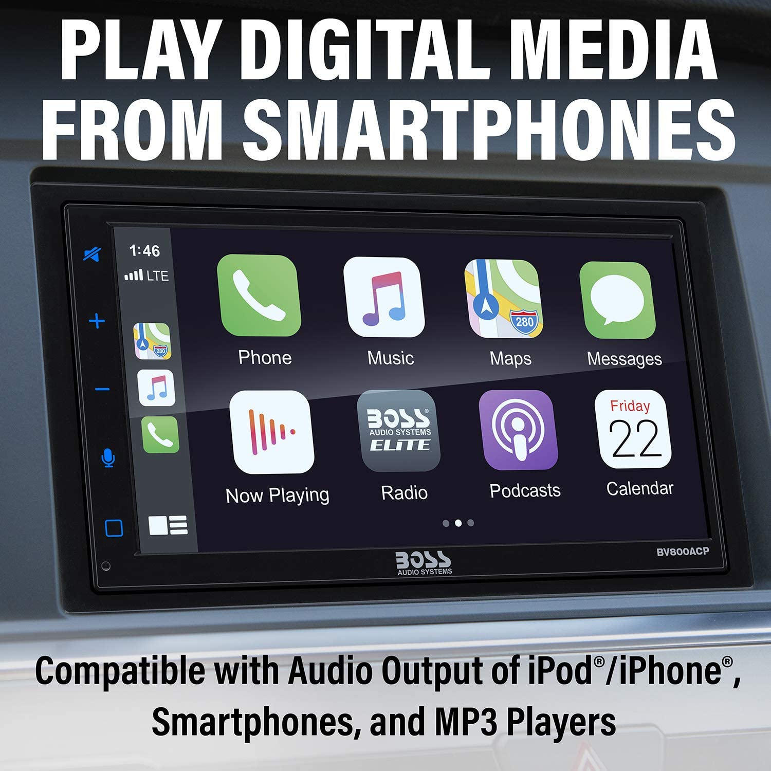 boss-audio-elite-bv800acp-2-din-675-car-stereo-apple-carplay-android-auto-416275