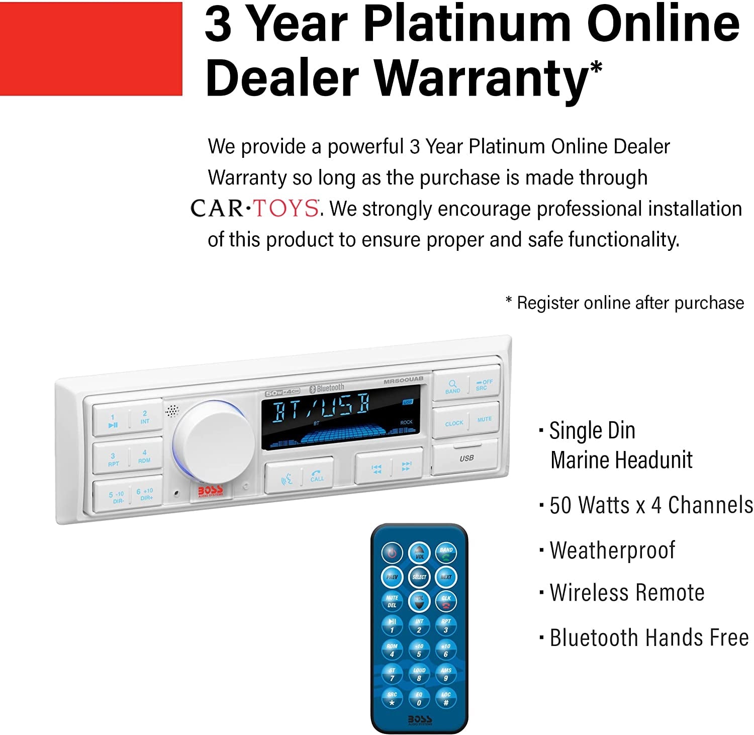 boss-audio-mr500uab-marine-receiver-ipx-6-weatherproof-bluetooth-boat-head-unit-497556
