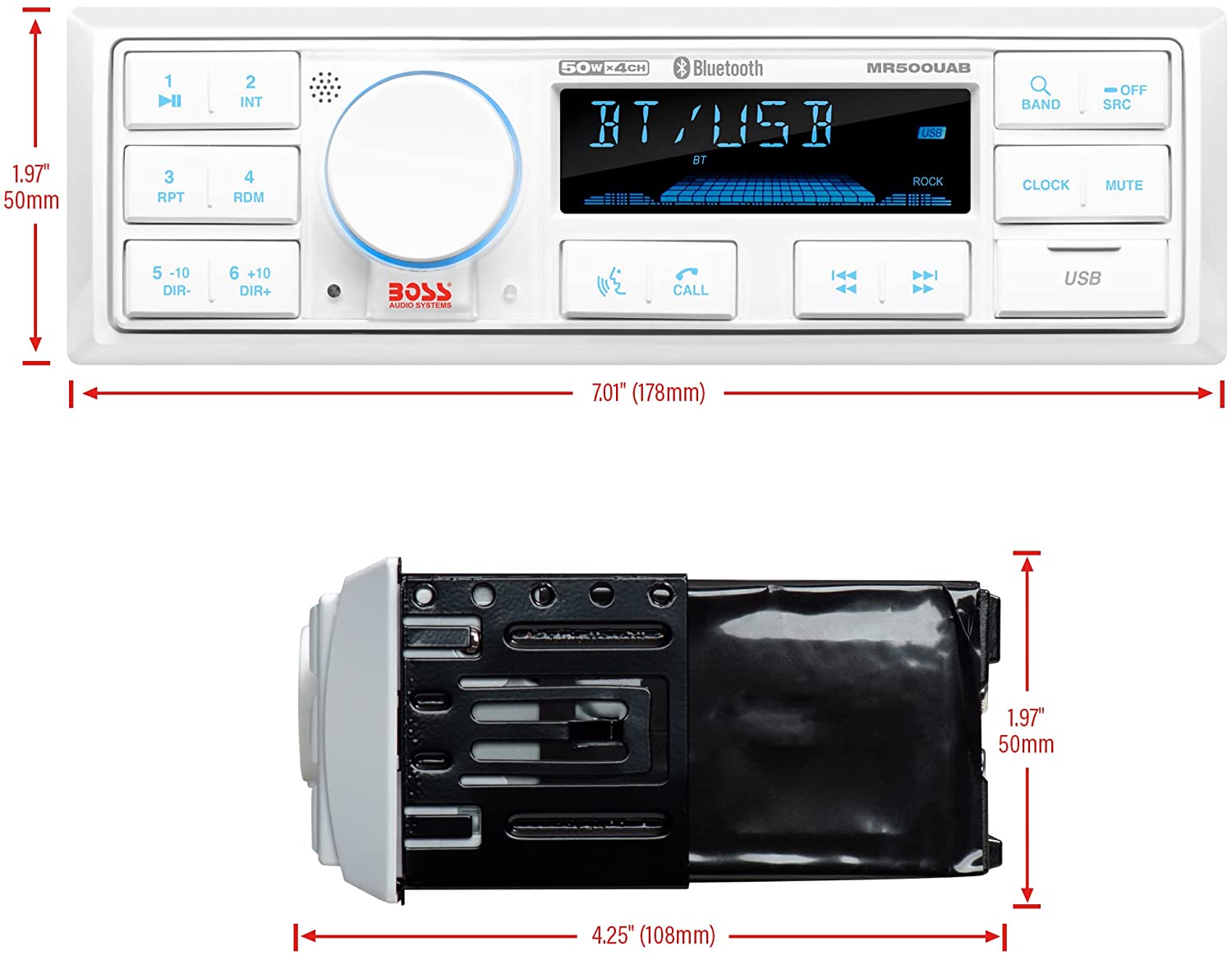 boss-audio-mr500uab-marine-receiver-ipx-6-weatherproof-bluetooth-boat-head-unit-655944