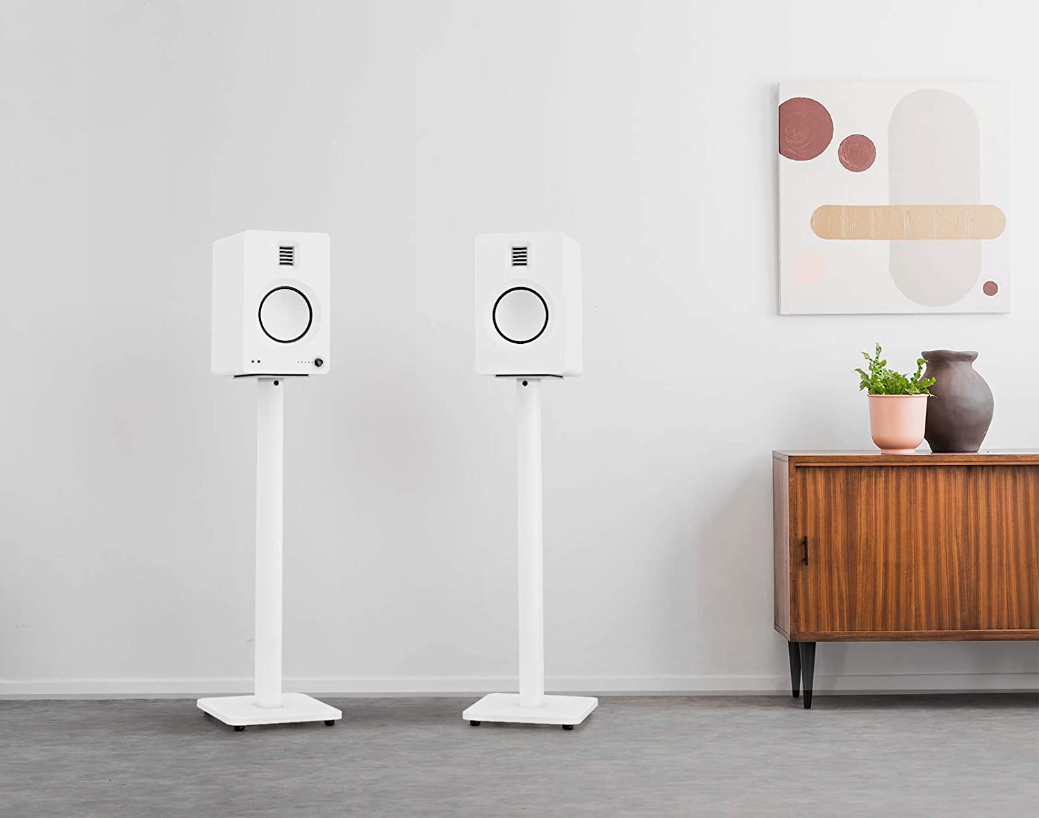 kanto-sp26pl-26-bookshelf-speaker-stands-rotating-plate-cable-routing-white-472301