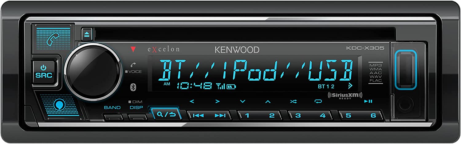 kenwood-excelon-kdc-x305-1-din-bluetoothcd-car-stereo-w-alexa-siriusxm-ready-792540