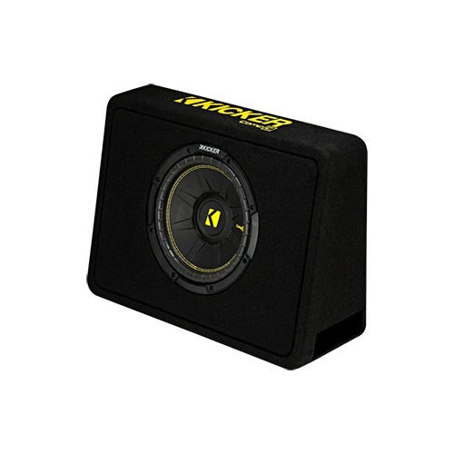 kicker-10-inch-compc-2-ohm-loaded-shallow-subwoofer-box-enclosure-600-watt-sub-529927