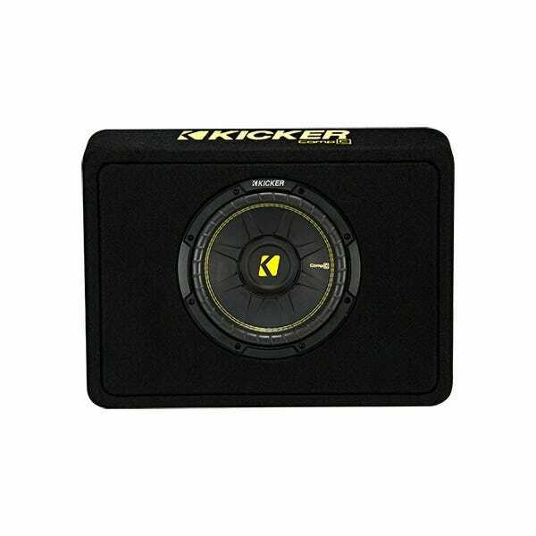 kicker-10-inch-compc-2-ohm-loaded-shallow-subwoofer-box-enclosure-600-watt-sub-770423