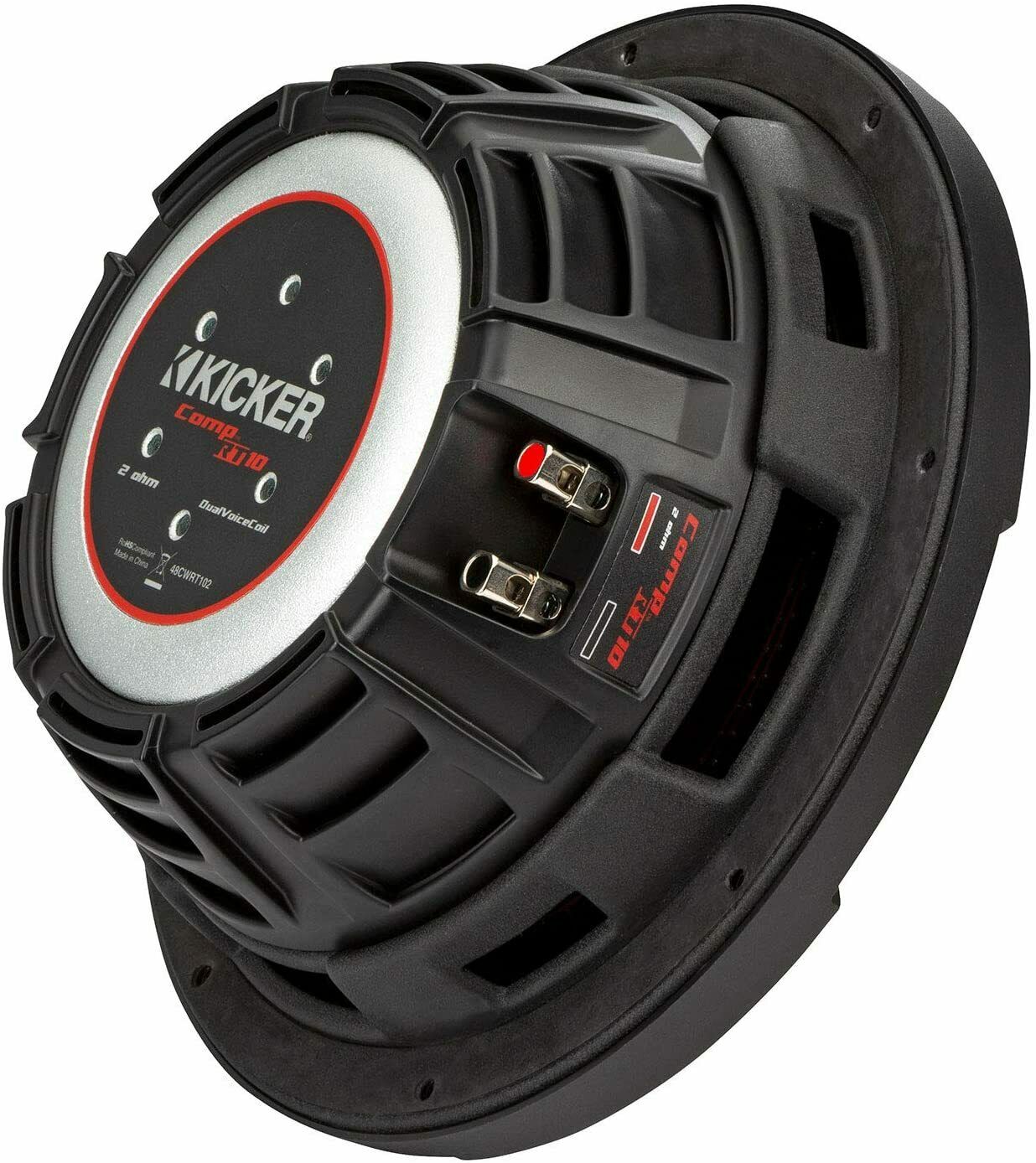 kicker-48cwrt102-comprt-10-400-watt-dual-voice-coil-subwoofer-2-ohm-781231