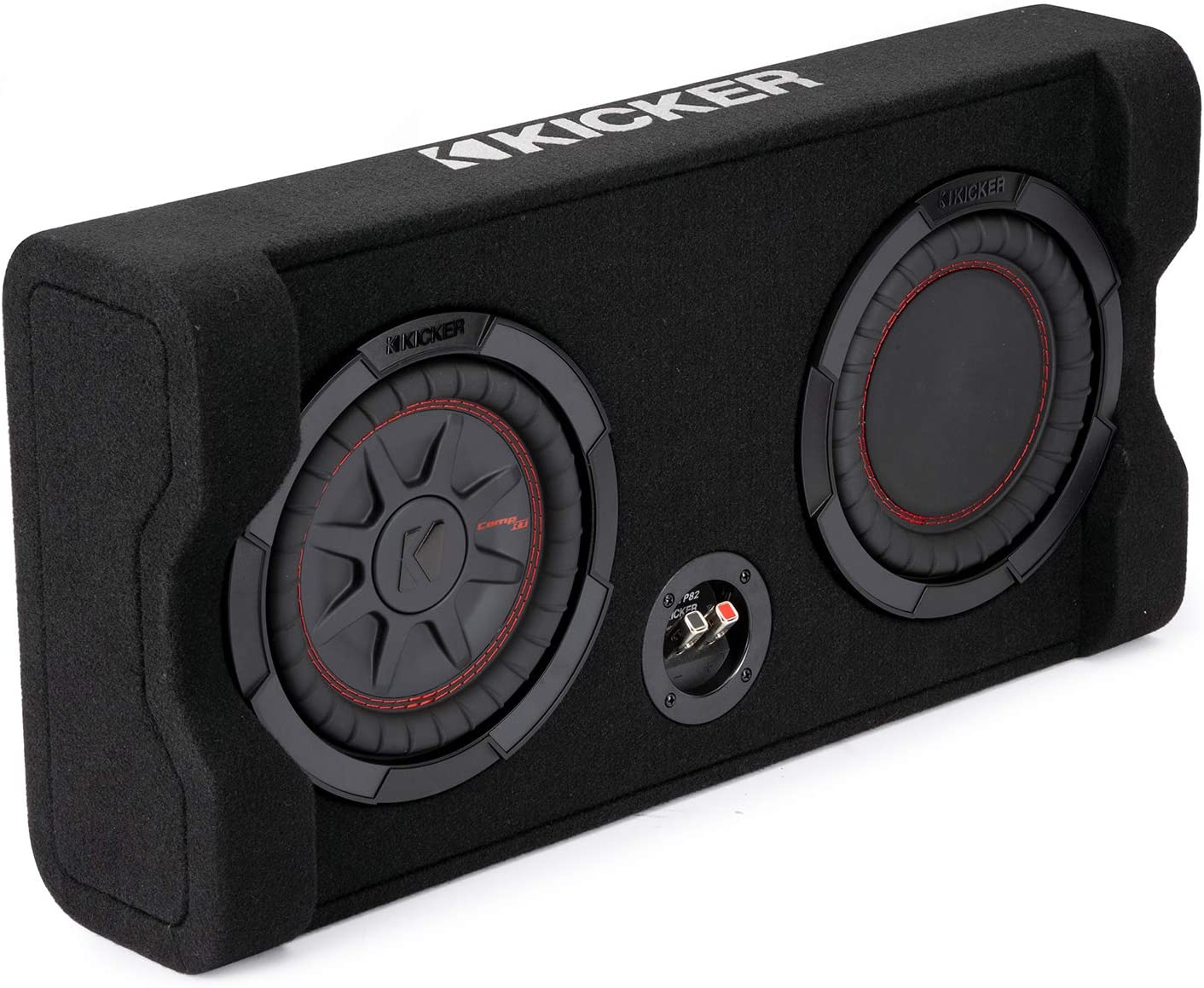 kicker-48trtp82-8-inch-enclosed-subwoofer-comprt-car-audio-sub-300w-rms-2-ohm-267976