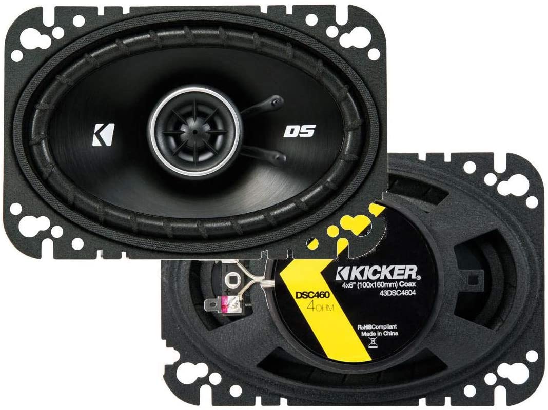 kicker-ds-series-43dsc4606-car-audio-coaxial-speakers-4x6-2-way-zero-protrusion-644098