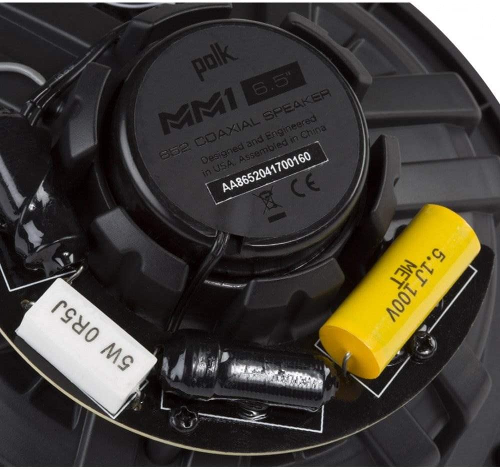 Polk Audio MM1 Series 6.5 Inch 300W Coaxial Marine Boat ATV Car Audio